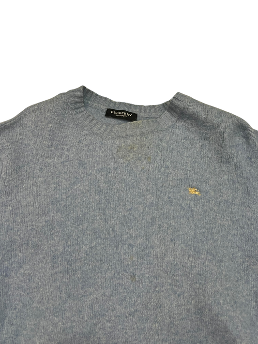 Burberrys Knit Sweater bestickt Wollpullover (M)