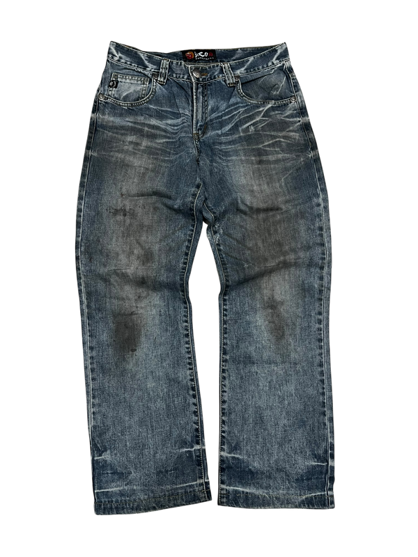 Baggy Vintage Jeans Japanese Denim mit Stick Embroidered