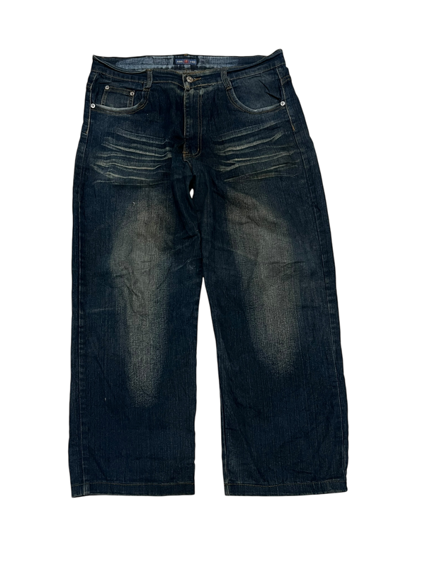 Japanese Denim Washed Baggy Jeans Embroidered aoul Tom